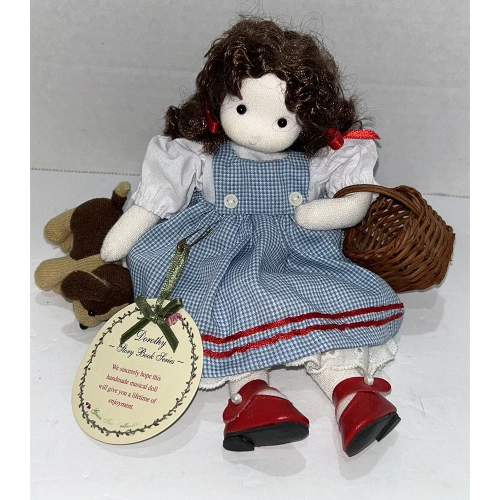 Dorothy Musical Animated Shelf Sitter With Toto And Basket Wizard Of Oz Doll VTG